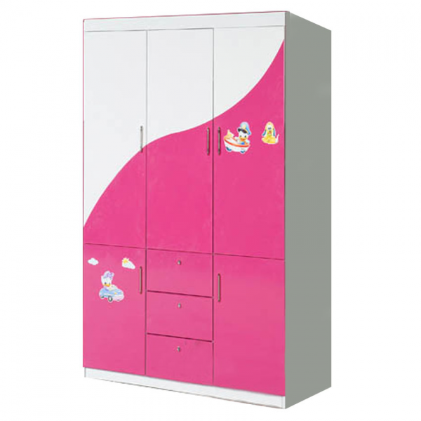 Tủ quần áo cho bé gái màu hồng TAE02