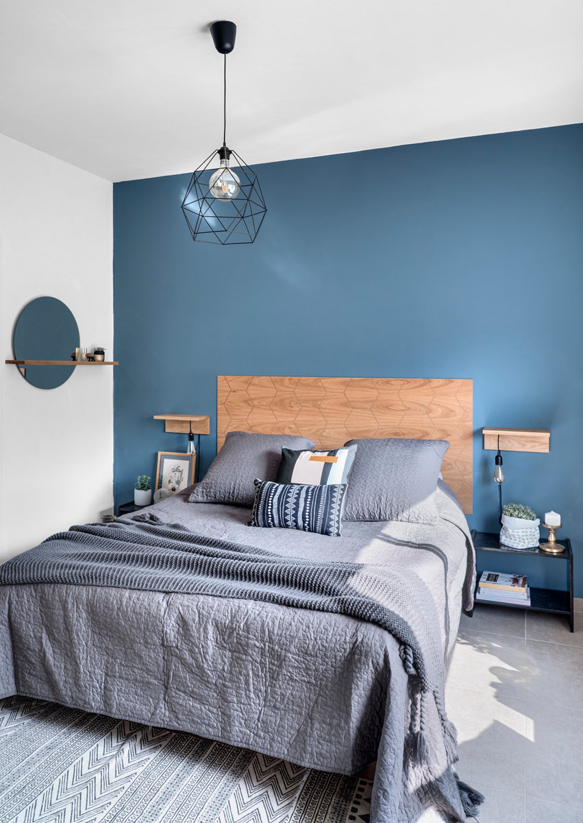 phòng ngủ đẹp cho nữ màu xanh
