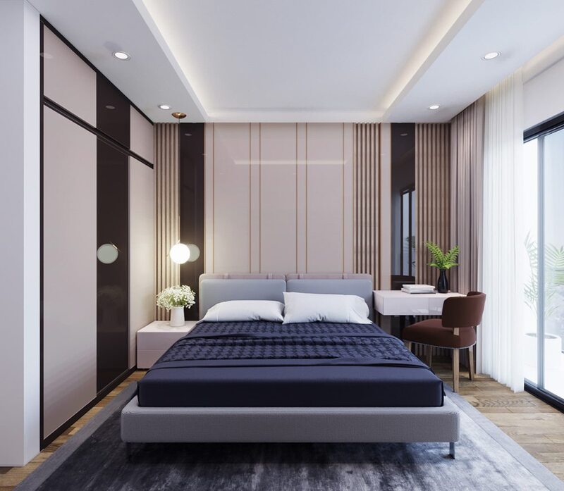 thiết kế phòng ngủ cho vợ chồng 15m2