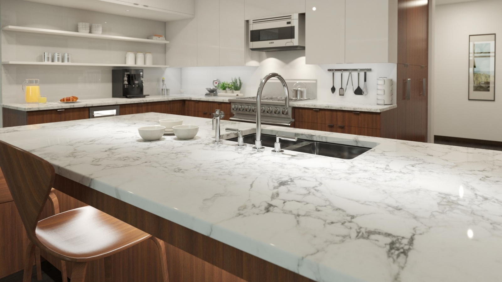 đá ốp bếp nhân tạo