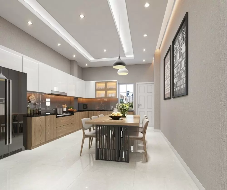 trần thạch cao phòng bếp