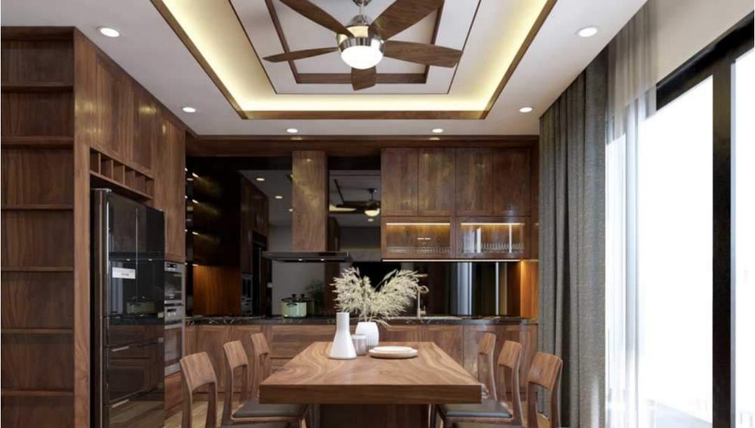 trần thạch cao phòng bếp